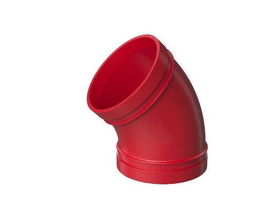 Curva 45º Linha TT Grooved UL/FM